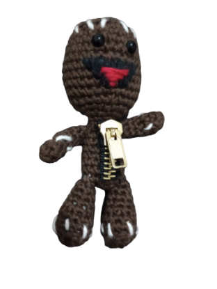 Imagen de  1 Mini sackboy tejido a crochet.